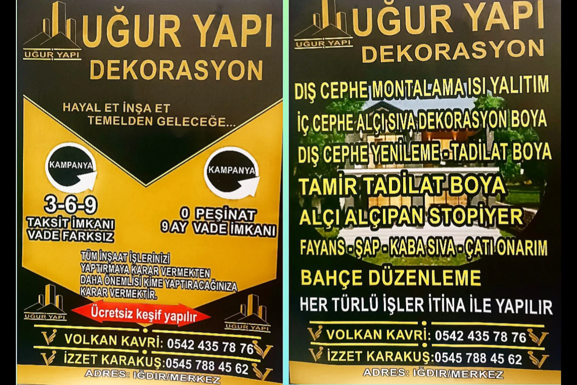 UĞUR YAPI DEKORASYON UĞUR YAPI DEKORASYON’DAN BÜYÜK KAMPANYA:
