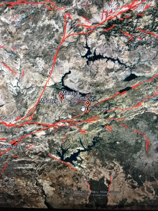 Malatya, Ormaniçi/Pütürge'de 4.5 Büyüklüğünde Deprem meydana geldi