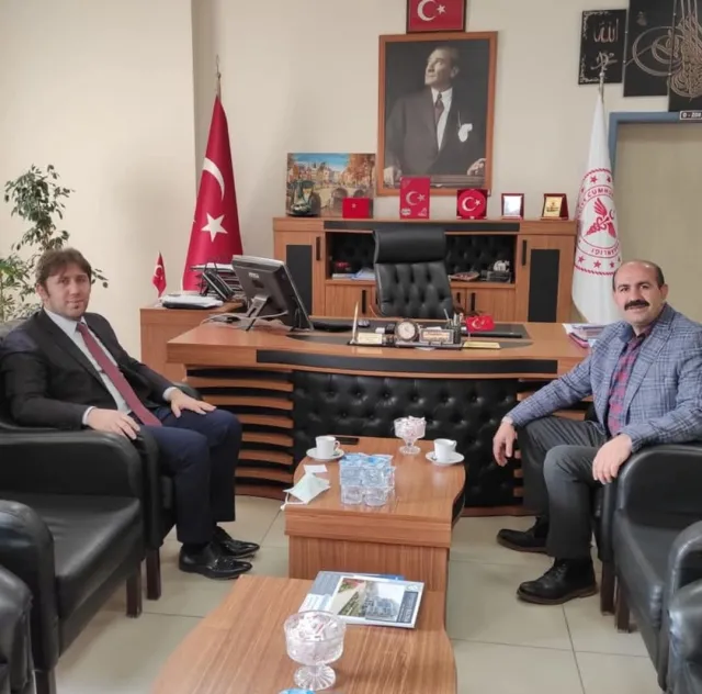 Iğdır’ın Aralık İlçesi Gençlik ve Spor İlçe Müdürü Şahin Yıldız'dan Selahattin Karagöz’e Ziyaret