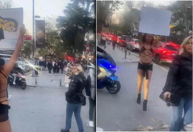 Bağdat Caddesi'nde Melisa Aydınalp'in Pankartı Olayı: Protesto Anında Gerginlik Yaşandı