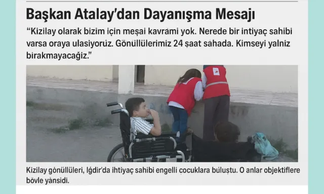 Kızılay Iğdır Şubesi, İhtiyaç Sahiplerinin Yanında: “24 Saat Sahadayız”