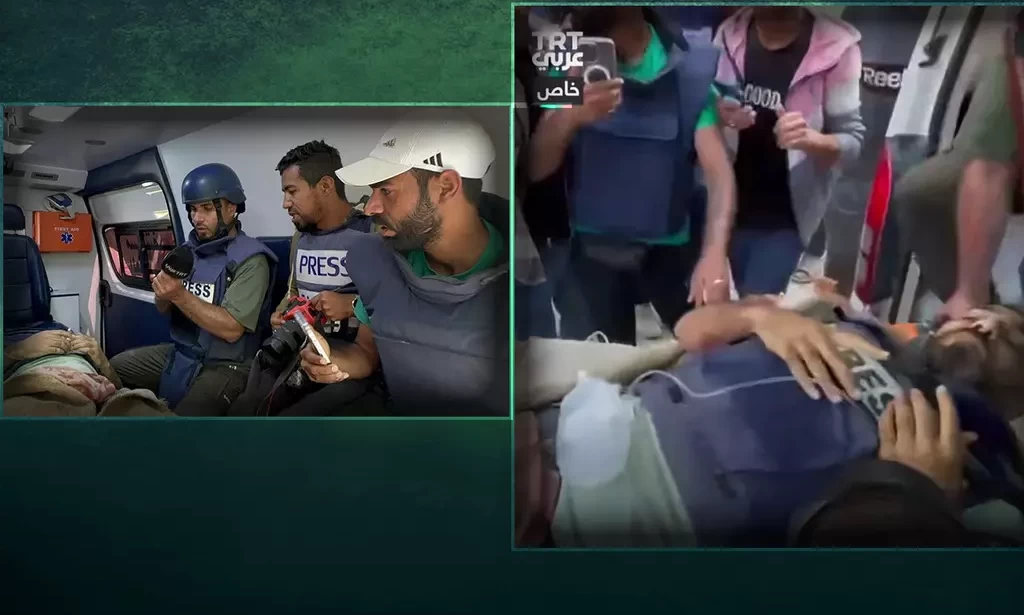 İsrail Tank Atışı ile TRT Arapça Ekibini Hedef Aldı, Kameraman Yaralandı
