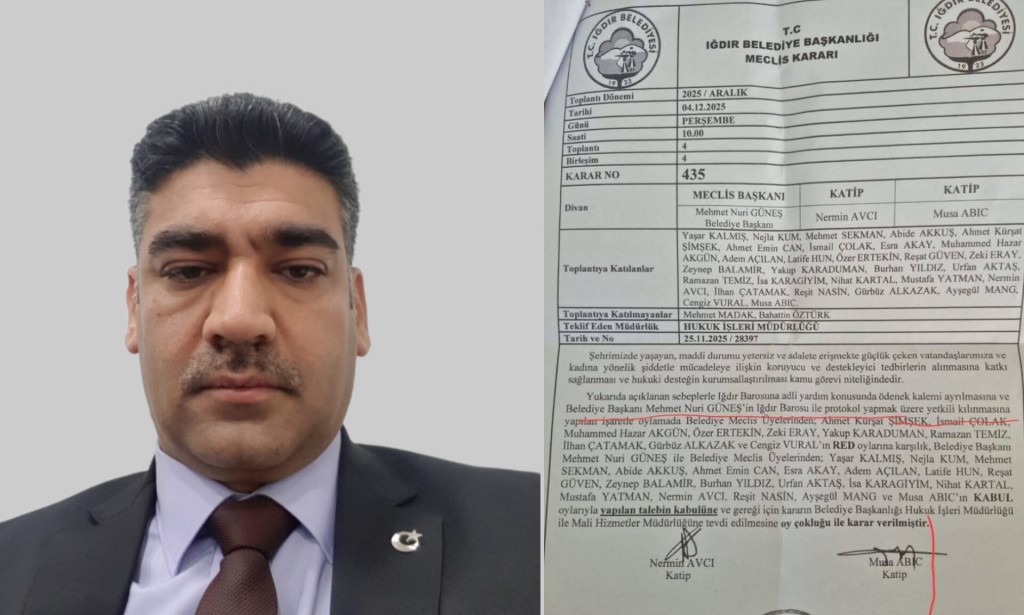 Iğdır Baro Başkanı Ahmet Tutulmaz’ın yaptığı açıklama, hukuki bir değerlendirme değil;